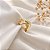 Anel Vazado Ouro 18k com Diamantes - Imagem 7