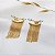 Brinco Ear Cuff Franja Ouro 18k com Topázio Azul - Imagem 8