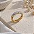 Meia Aliança Ouro 18k com Diamantes - Imagem 2