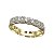 Meia Aliança Ouro 18k com Diamantes - Imagem 1