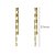 Brinco Alongado Canutilhos Ouro 18k - Imagem 3