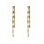 Brinco Alongado Canutilhos Ouro 18k - Imagem 1