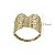 Anel Vazado Largo Ouro 18k Diamantado com Zircônias - Imagem 3