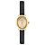 Relógio Technos Feminino Mini Joia Dourado Couro Preto 5Y20MI/0X - Imagem 1