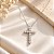 Colar Cruz Prata 925 com Moissanite - 45cm - Imagem 2