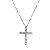 Colar Cruz Prata 925 com Moissanite - 45cm - Imagem 1