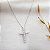 Colar Cruz Delicada Prata 925 com Moissanite - Imagem 7