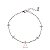 Pulseira 5 Florzinhas Prata 925 com Zircônias - Imagem 3