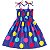 Vestido infantil estampa tema de bolinhas modelo ciganinha - Imagem 1