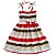 Vestido infantil listrado listra horizontal modelo ciganinha - Imagem 3
