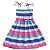 Vestido infantil listrado listra horizontal modelo ciganinha - Imagem 1