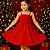 Vestido infantil menina vermelho de alcinha modelo ciganinha - Imagem 2