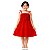 Vestido infantil menina vermelho de alcinha modelo ciganinha - Imagem 8