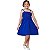 Vestido infantil menina Azul Royal alcinha modelo ciganinha - Imagem 9