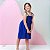 Vestido infantil menina Azul Royal alcinha modelo ciganinha - Imagem 2