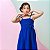 Vestido infantil menina Azul Royal alcinha modelo ciganinha - Imagem 5