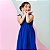 Vestido infantil menina Azul Royal alcinha modelo ciganinha - Imagem 6