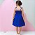 Vestido infantil menina Azul Royal alcinha modelo ciganinha - Imagem 8