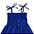 Vestido infantil menina Azul Royal alcinha modelo ciganinha - Imagem 3