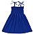 Vestido infantil menina Azul Royal alcinha modelo ciganinha - Imagem 4