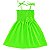 Vestido infantil menina Verde neon alcinha modelo ciganinha - Imagem 1