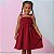 Vestido infantil menina Marsala de alcinha modelo ciganinha - Imagem 4