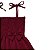 Vestido infantil menina Marsala de alcinha modelo ciganinha - Imagem 4