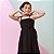 Vestido infantil menina cor Preto alcinha modelo ciganinha - Imagem 2