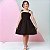 Vestido infantil menina cor Preto alcinha modelo ciganinha - Imagem 3