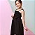 Vestido infantil menina cor Preto alcinha modelo ciganinha - Imagem 5