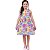 Vestido infantil menina estampa Animais modelo de alcinha - Imagem 8