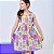 Vestido infantil menina estampa Animais modelo de alcinha - Imagem 2