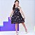 Vestido infantil menina estampa Planetas modelo de alcinha - Imagem 1