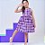 Vestido infantil menina estampado Xadrez modelo de alcinha - Imagem 3