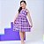 Vestido infantil menina estampado Xadrez modelo de alcinha - Imagem 1