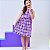 Vestido infantil menina estampado Xadrez modelo de alcinha - Imagem 2