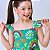 Vestido infantil meninas estampa Coração arco íris cor verde - Imagem 6