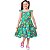 Vestido infantil meninas estampa Coração arco íris cor verde - Imagem 9