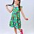 Vestido infantil meninas estampa Coração arco íris cor verde - Imagem 5