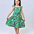 Vestido infantil meninas estampa Coração arco íris cor verde - Imagem 1