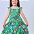 Vestido infantil meninas estampa Coração arco íris cor verde - Imagem 4