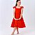 Vestido infantil meninas cor vermelho rodado festa moda - Imagem 4