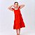 Vestido infantil meninas cor vermelho rodado festa moda - Imagem 6