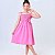 Vestido infantil para meninas na cor Rosa modelo ciganinha - Imagem 4