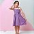 Vestido infantil menina na cor Lilás escuro modelo ciganinha - Imagem 3