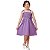 Vestido infantil menina na cor Lilás escuro modelo ciganinha - Imagem 1