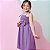 Vestido infantil menina na cor Lilás escuro modelo ciganinha - Imagem 7