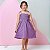 Vestido infantil menina na cor Lilás escuro modelo ciganinha - Imagem 4