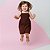 Vestido infantil para meninas na cor Marrom modelo ciganinha - Imagem 7