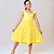 Vestido infantil meninas cor Amarelo rodado festa moda luxo - Imagem 1